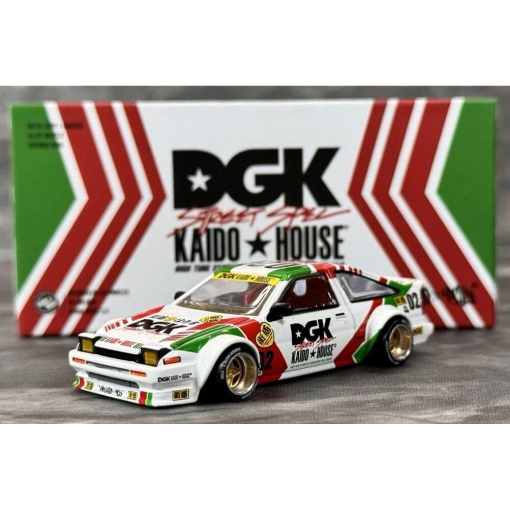 DGK x Kaido House x Mini GT Raceway Car V1 Toyota AE86 Sprinter Trueno KHMG201